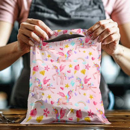 10x13 (100) Rainbow Unicorn Designer Poly Mailers Shipping Envelopes Premium Printed Bags