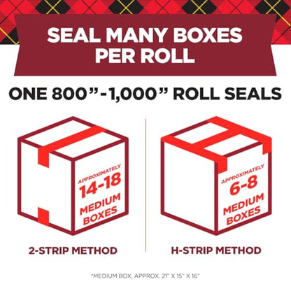 Scotch Secure Seal Packing Tape, 1.88 in x 800 in, 6 Rolls - size: 6 Rolls