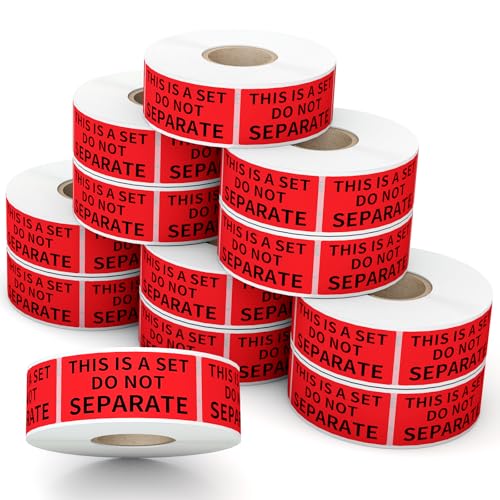 1" x 2" This is a Set Do Not Separate Labels, 12 Rolls, 6000 Labels - size: 1" x 2"