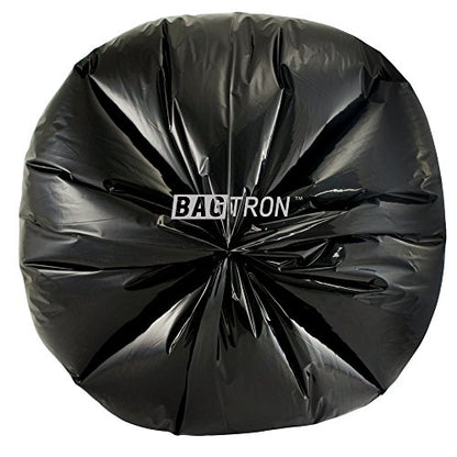 Bagtron 55-60 Gallon Trash Bags, 30 Micron Heavy Duty Pure LDPE Garbage Can Liners, 36" x 58" Large, Black, 100 Count - style: 60 Gal, 1.18mil (100ct)