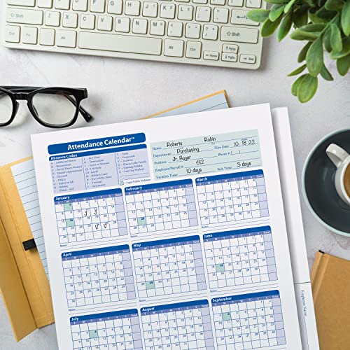ComplyRight 2027 Attendance Calendar Folder, White, Pack of 25 - size: 25 Pack, style: Attendance Calendar Folder