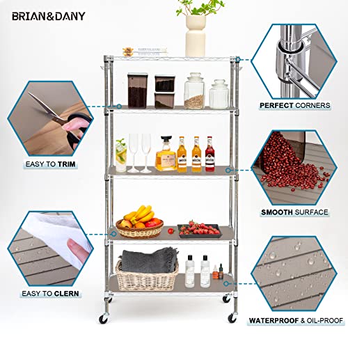 BRIAN & DANY Wire Shelf Liner, Set of 10, 13.4" x 23.2" Charcoal - color: Charcoal, size: 13.4" x 23.2",10pcs