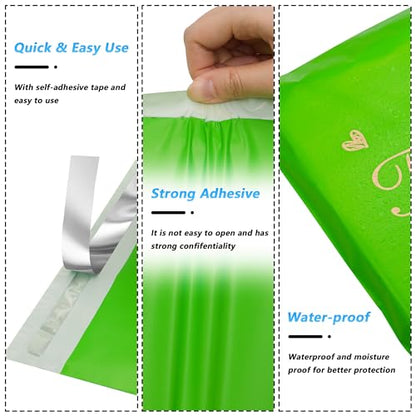 Thank You Poly Mailer 6x9 Inch 100 Pcs, Green - color: Green, size: 6x9 Inch 100 pcs