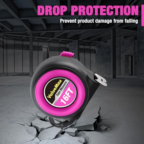 ValueMax Tape Measure, 6 Pack 16FT Measuring Tape Retractable, Purple - color: Purple