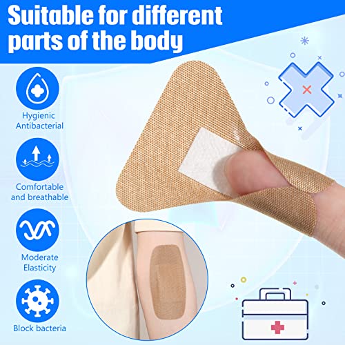 400 Pcs Bandages Bulk Various Sizes Waterproof Adhesive Bandages, 8 Styles - style: 8 Styles
