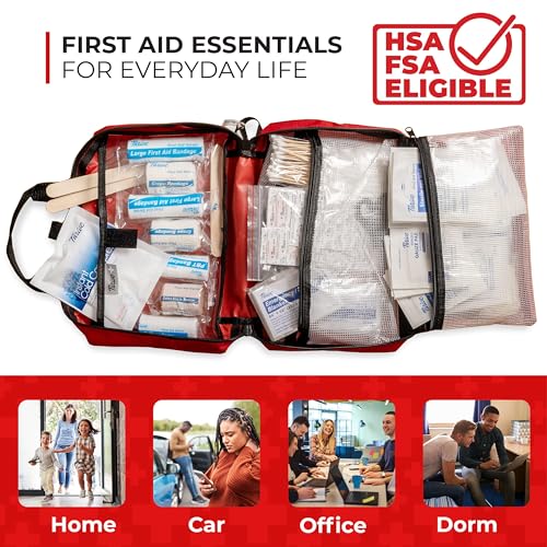 Thrive First Aid Kit Multipack, 291 Pieces, Hospital Grade - style: 2 Pack - 291 Piece - Red