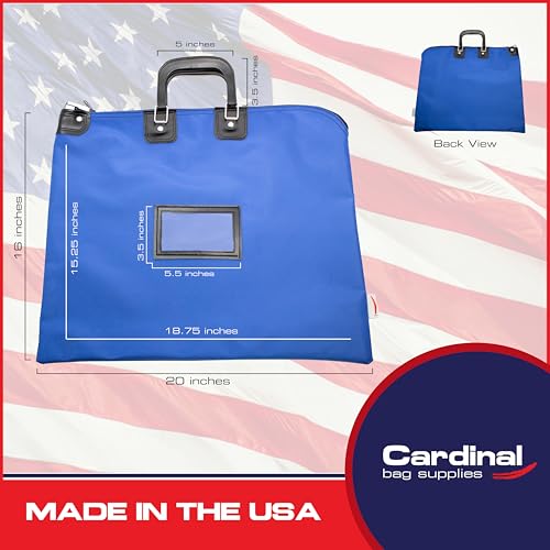Large Locking Document Bag, Black, 16 x 20 inch - color: Royal Blue