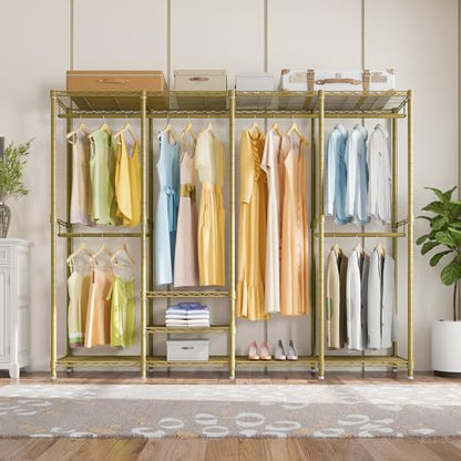 VIPEK V40 Heavy Duty Clothes Rack, Modular Closet System Clothing Rack - color: Gold, size: V40 Regular