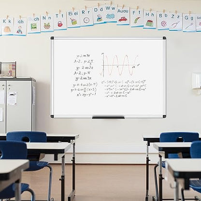 VIZ-PRO Dry Erase Board/Wall Mounted Whiteboard, 36 x 24 Inches - size: 36"W x 24"H