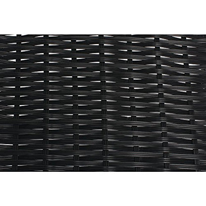 HUBERT Wicker Look Tapered Storage Basket, Rectangular Black - 11 1/2"L x 24"D x 1 1/2" to 7"H - color: Black, size: 11.5"Lx24"Dx1.5-7"H