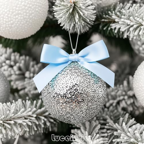 3.5" Baby Blue Satin Ribbon Bows (50 Packs) - color: Baby Blue, size: 3.5 Inch - 50pcs