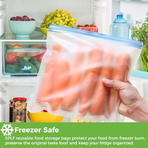 SPLF 12 Pack Dishwasher Safe Reusable Snack Bags - color: Colorful, size: 12 Pack-12 Snack