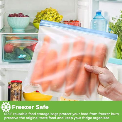 SPLF 12 Pack Dishwasher Safe Reusable Snack Bags - color: Colorful, size: 12 Pack-12 Snack