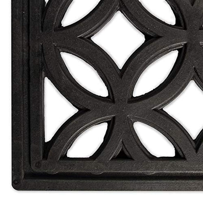 DII Rubber Doormats Collection All Weather, 18x30, Lattice - color: Lattice, size: 1'6" x 2'6" (Rectangular)