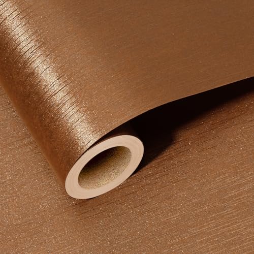 BIOBROWN Brown Kraft Wrapping Paper Solid Color Paper Shiny Textured Wrap - color: Bronze