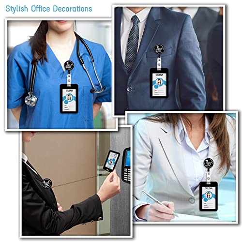 Lanyard, Id Badge Holder，Teacher Card Retractable Reel Xray Skull - color: I'm Delightful
