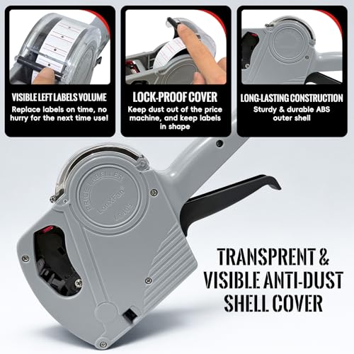 2 Pack Pricing Gun Price Tag Gun Price Label Gun with Labels for