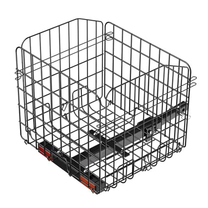 Happybuy Scooter Rear Basket, Folding Heavy - Duty Metal Wire Cargo Basket, Fits 1 - inch Receiver, Compatible with Most Golden, Drive & Pride Mobility Scooters