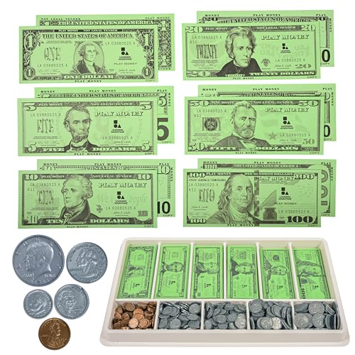 Learning Advantage Classroom Money Kit, Set of 950 Bills and Coins