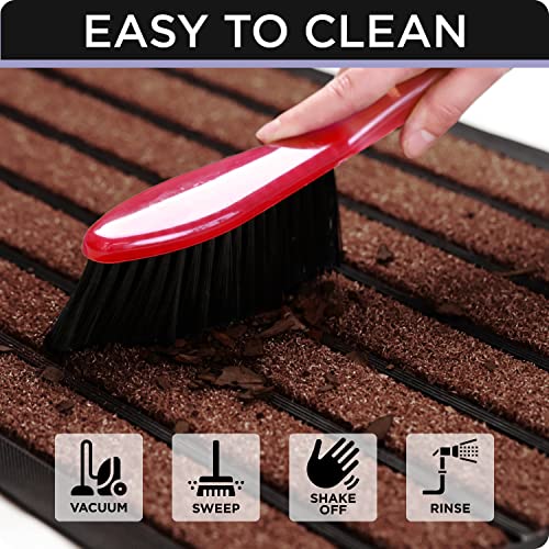 Ubdyo Extra Durable Door Mat Outside Entrance (30" x 17", Bright Burgundy) - color: Bright Burgundy, size: 30" x 17" (Rectangular)