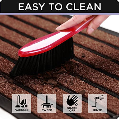 Ubdyo Extra Durable Door Mat Outside Entrance (30" x 17", Bright Burgundy) - color: Bright Burgundy, size: 30" x 17" (Rectangular)