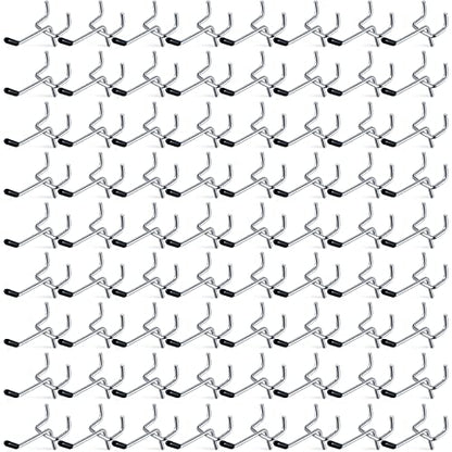 Moxweyeni 2 Inch 100 Pcs Pegboard Hooks Peg Board Stainless Steel Hangers - size: 2 Inch