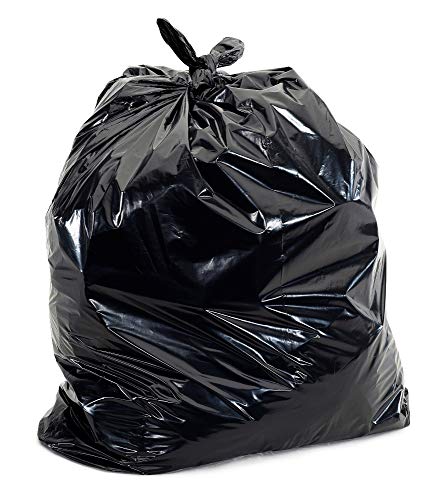 Bagtron 55-60 Gallon Trash Bags, 30 Micron Heavy Duty Pure LDPE Garbage Can Liners, 36" x 58" Large, Black, 100 Count - style: 60 Gal, 1.18mil (100ct)