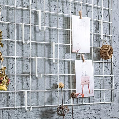 20 pcs J Grid Wall Picture Hooks, Hanging Sink Grid Hooks, Aluminum Pot Racks for Retail, Displaying Photos, Art Exhibits, Paintings, Convenience Stores (Sliver) - color: sliver