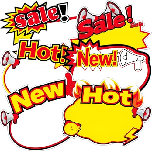 LinQuick 5x4in Burst Star Sign Cards 120 Pcs Retail Garage Sale Price Tags
