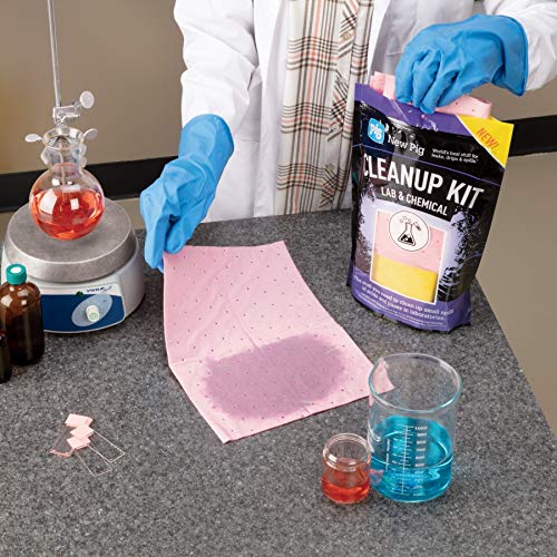 PIG Chemical Cleanup Kit - for Small Laboratory Spills - 9.25" L x 4" W x 13" H - PM50002