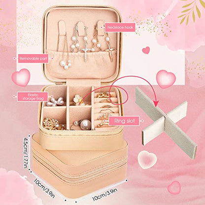 Taiyin 6/12/50 Pcs Travel Jewelry Case Bulk - color: Beige
