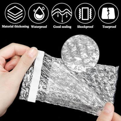 Perkoop Bubble Bags Double Bubble Pouches, 3.15 x 4 Inch, 120 Pcs - size: 3.15 x 4 Inch