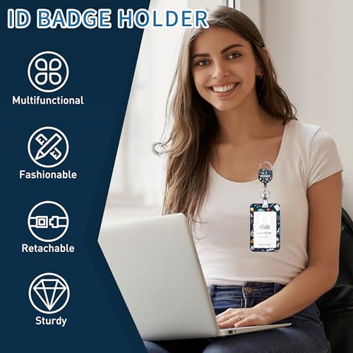 Science Teacher Lanyard with ID Badge Holder and Retractable Badge Reel - color: Science Lab
