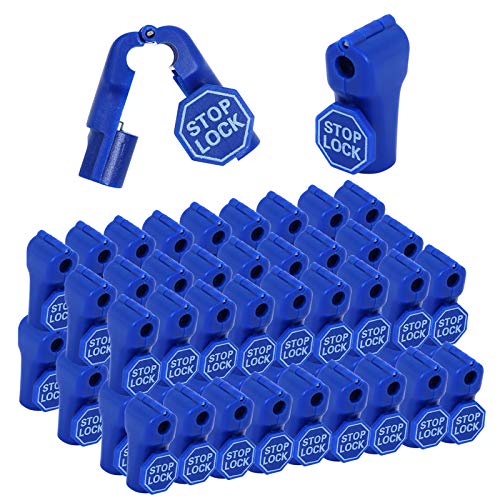 200Pcs Blue Peg Hook Security Stop Lock 6mm for 4.5-5.9mm Retail Pegboard - color: Blue