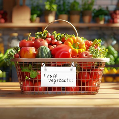 100 Pcs Wire Shelf Label Holder 4" x 2.2" Plastic Basket Label Clips Clear