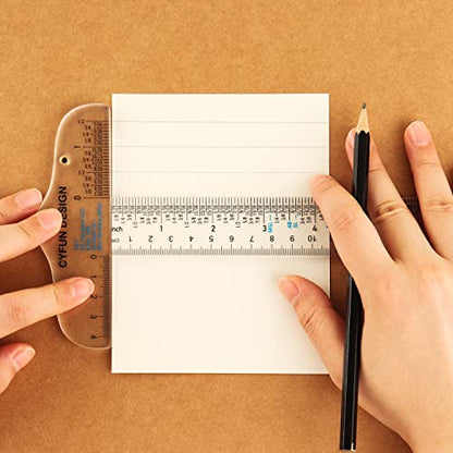 BAOFALI 6 Inches/15cm Acrylic Clear T-Square Ruler, Dual Side Measuring, Transparent, for Crafting, Drafting & General Layout Work - color: T-Square Ruler