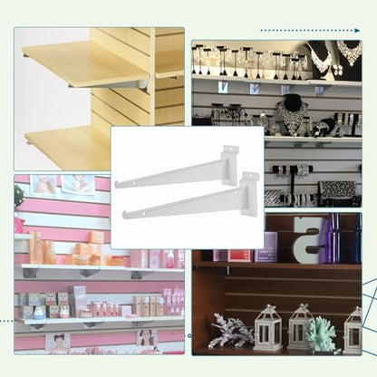 6'' Slat Wall Shelf Bracket,10 Pack Heavy Duty Slatwall Bracket - size: 6 inch-WT