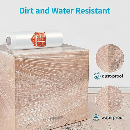 JARLINK Stretch Film, 15" x 1000' Shrink Pallet Wrap W/Handles, 60 Gauge - size: 2 Pack, style: Orange Handles