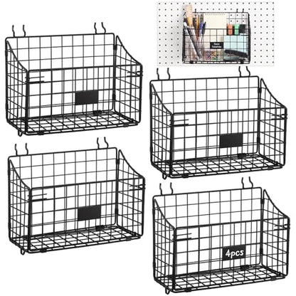 4 Pcs Peg Board Bins and Baskets Peg Board Organizer, Large - size: Large