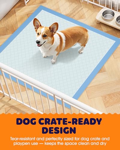 Powools Puppy Pads, 22 x 22 in, Super Absorbent, Spill-Proof, 100 Packs - size: 22" × 22" - 100 Packs