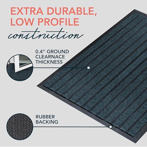 ubdyo Extra Durable Door Mat Outside Entrance (47" x 32", Bright Blue) - color: Bright Blue, size: 47" x 32" (Rectangular)