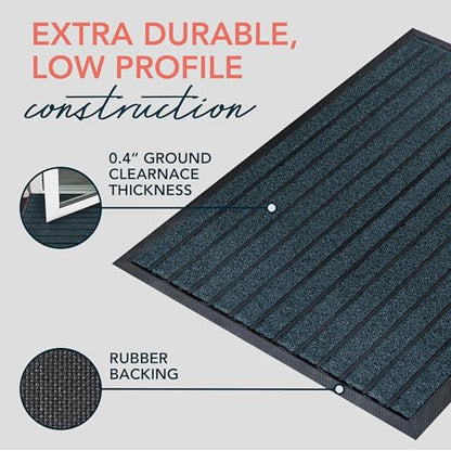 ubdyo Extra Durable Door Mat Outside Entrance (47" x 32", Bright Blue) - color: Bright Blue, size: 47" x 32" (Rectangular)
