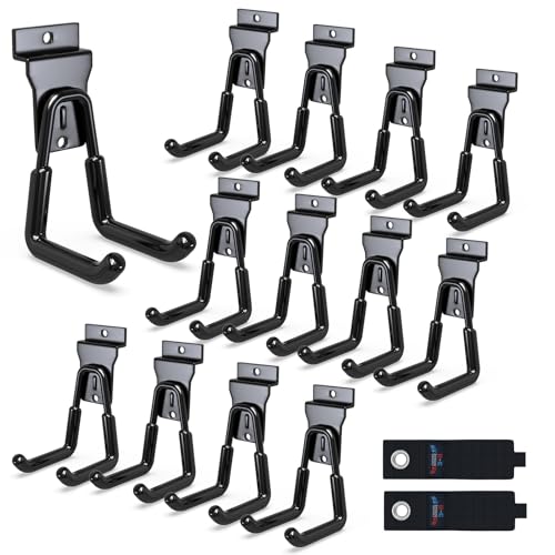 3-H Slatwall Hooks, 12 Pack 4.7" U-Shaped Heavy Duty Slatwall Accessories - size: 12