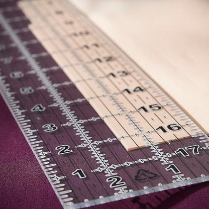 Fiskars 3" x 18" Acrylic Sewing & Quilting Ruler with Gridlines, Clear - size: 3" x 18"
