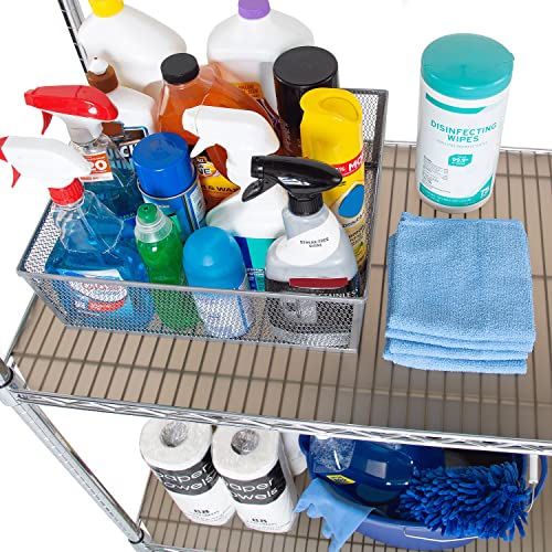 Seville Classics Heavy Duty Fitted Wire Shelf Liners Water-Resistant Protector Mat, Non-Adhesive, for Wired Shelves, Office, Kitchen, Garage (2 Pieces), Semi-Transparent Taupe, fits 30" x 14" Shelf - size: 30" x 14" shelf (2-pack)