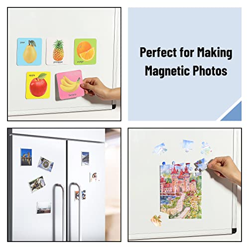 Mr. Pen- Adhesive Magnetic Sheets, 4" x 6", 16 Pack, with Adhesive Backing, Flexible Picture Magnets, Cuttable Magnetic Sheets - size: 4" x 6", style: 16 Pack