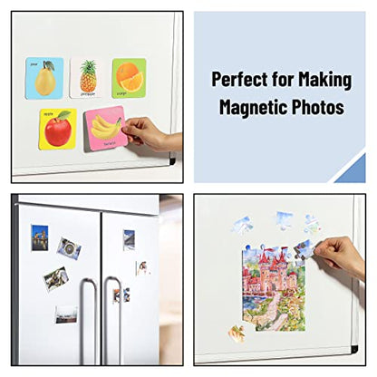Mr. Pen- Adhesive Magnetic Sheets, 4" x 6", 16 Pack, with Adhesive Backing, Flexible Picture Magnets, Cuttable Magnetic Sheets - size: 4" x 6", style: 16 Pack