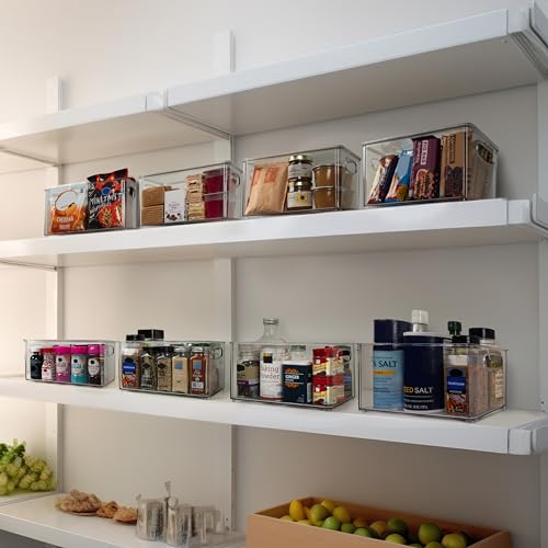 ClearSpace Pantry Storage Bins with Lids for Kitchen & Fridge, 2 Pack - size: 10"L x 6"W x 5"H