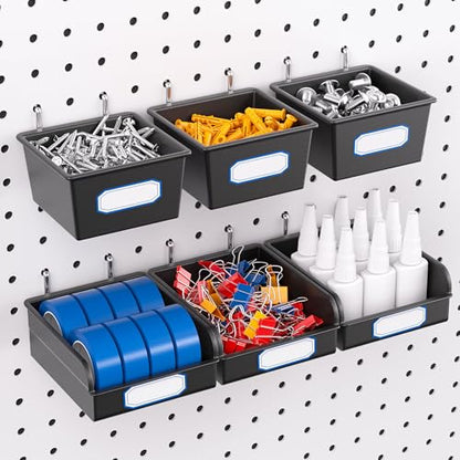 FRIMOONY Peg Board Organizer Accessories, Pegboard Hook Locks, Bins, for Organizing Pliers, Wrenches, Screwdrivers, 333-Piece - size: 333PCS
