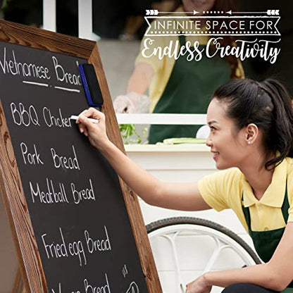 Loddie Doddie Magnetic Chalkboard Sign, Sandwich Board, Brown, 40 x 20 in